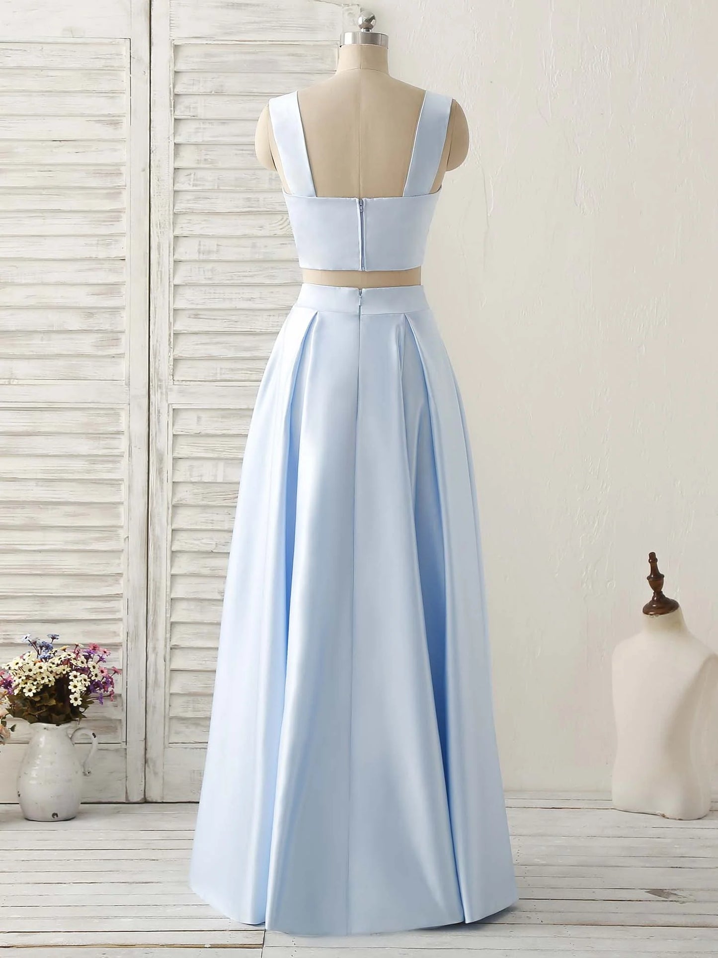 Vestidos de fiesta de satén azul con escote en forma de corazón y corte en A, vestidos de noche económicos hasta el suelo.