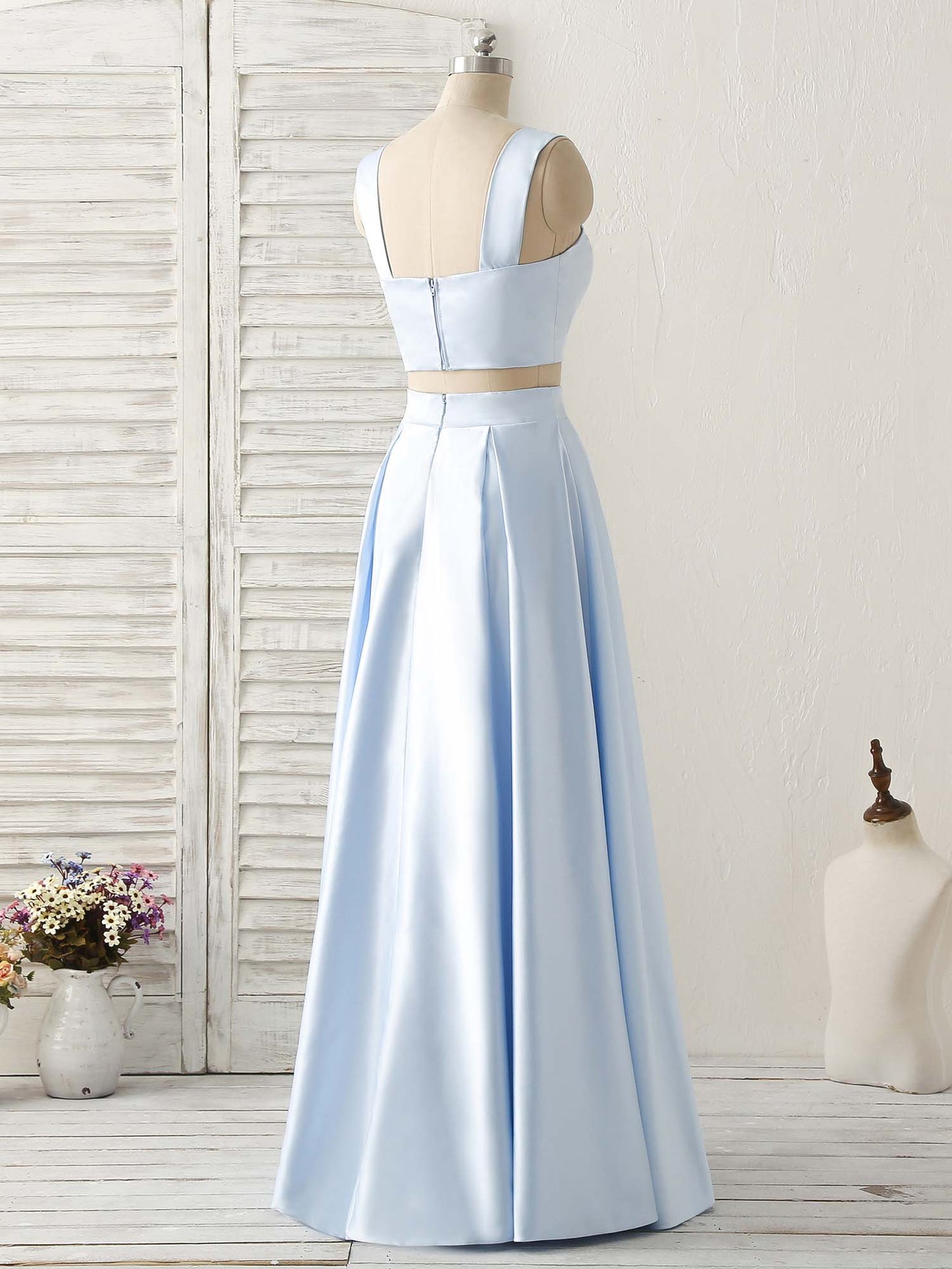 Vestidos de fiesta de satén azul con escote en forma de corazón y corte en A, vestidos de noche económicos hasta el suelo.