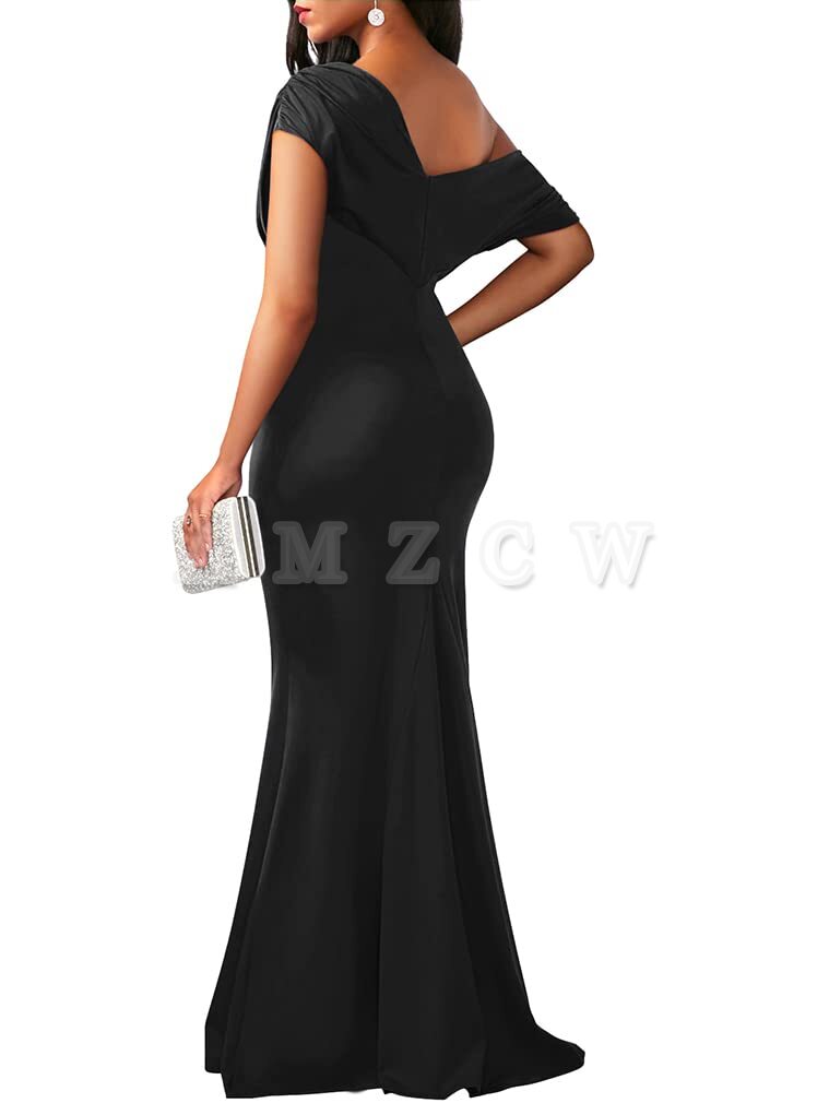 Amzcw Women's Elegant Sleeveless Off Shoulder Bodycon Long Formal Party Evening Dress dresses evening wear