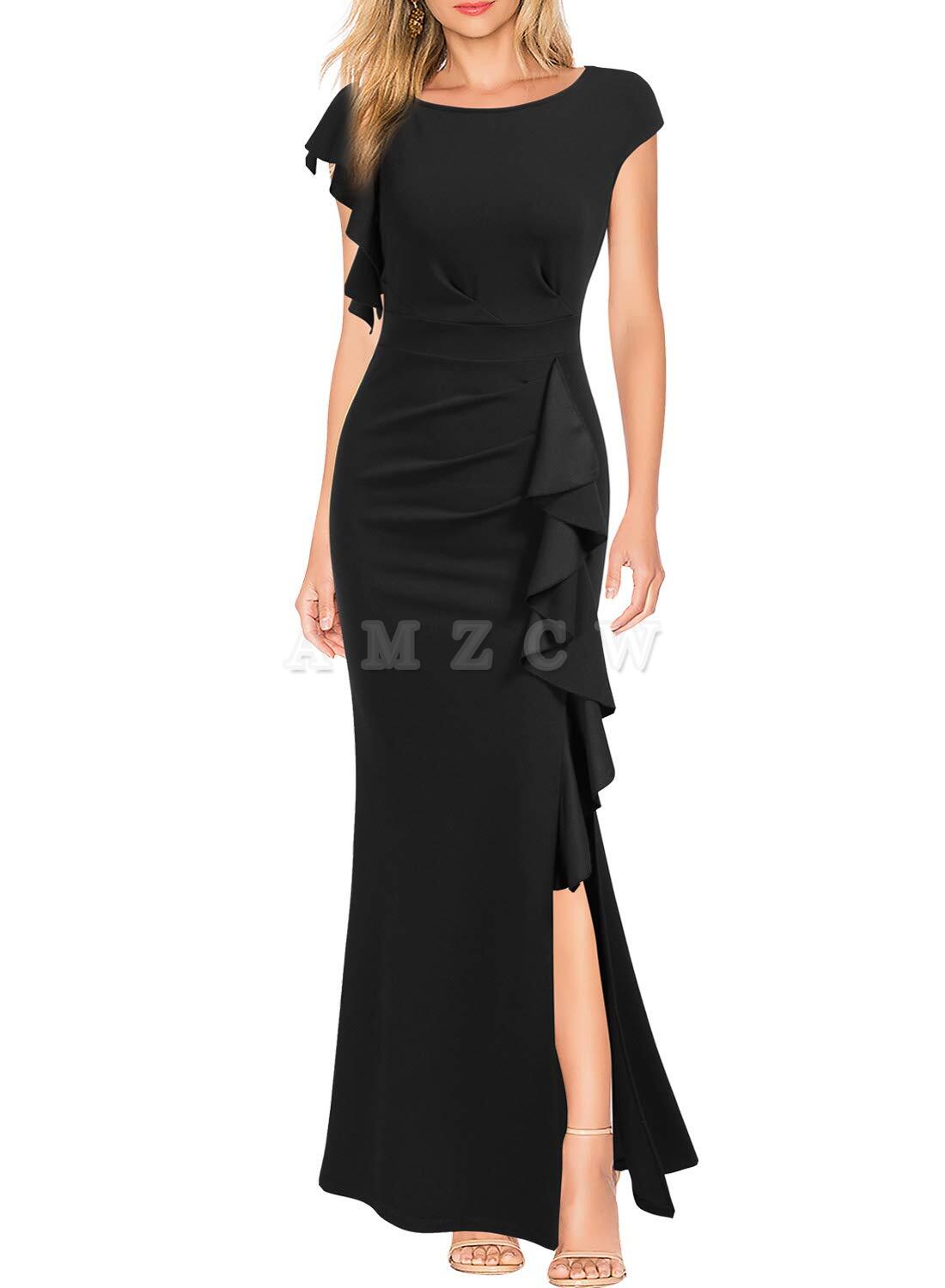 Amzcw Women's Split Bodycon Mermaid Evening Cocktail Long Dress dresses evening wear