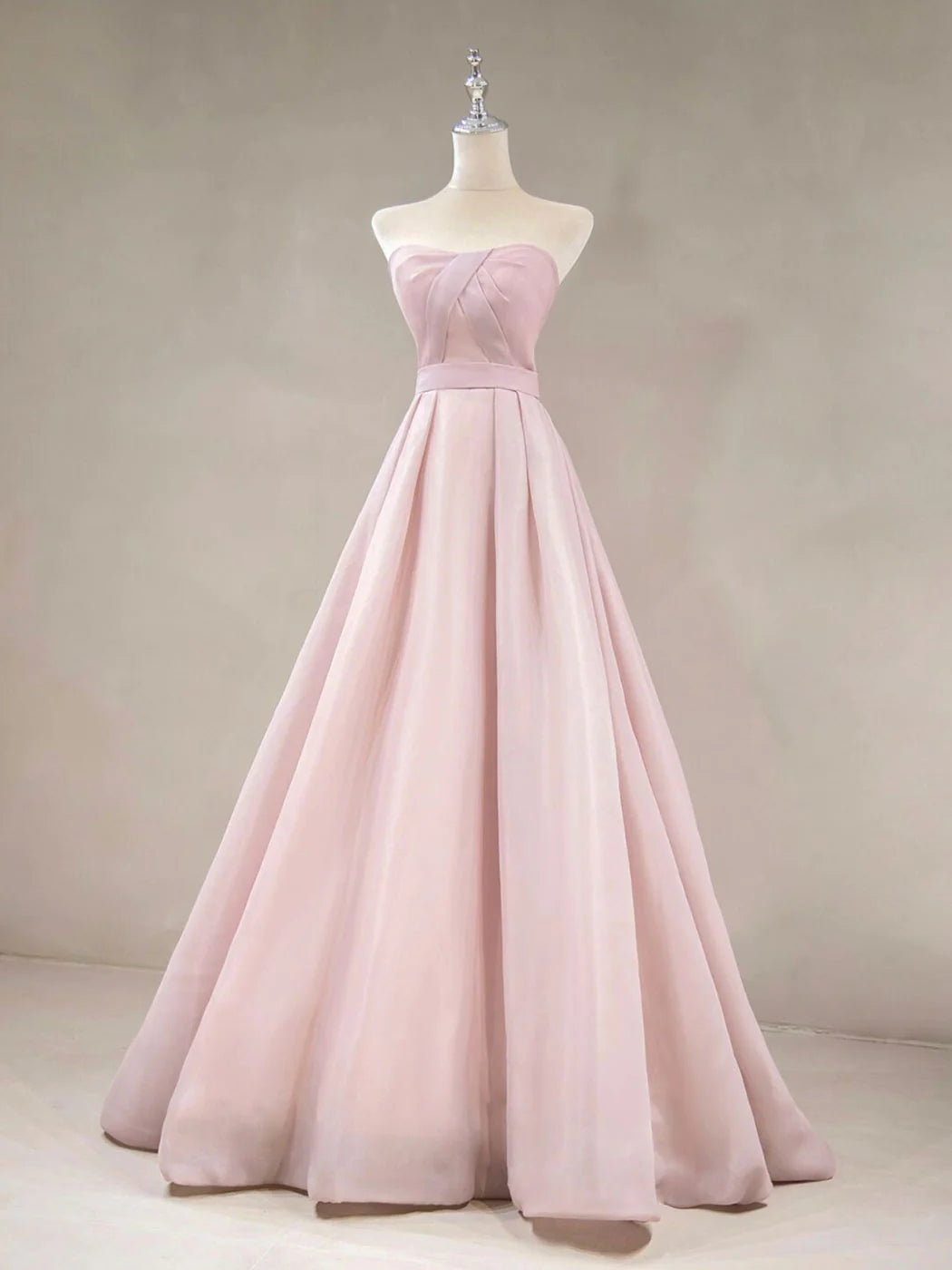 Amzcw Vestido de fiesta largo rosa sencillo Vestido de fiesta formal de boda rosa Vestido de fiesta en tienda