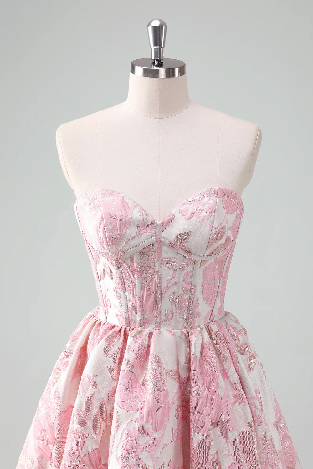 Amzcw Cute Blush Ball Gown Sweetheart Satin Homecoming Dress with Ruffle