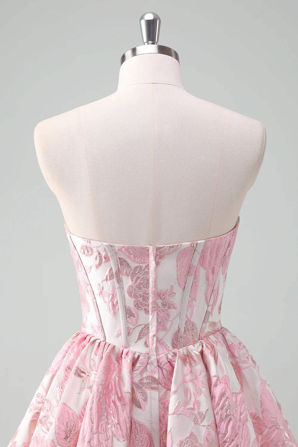 Amzcw Cute Blush Ball Gown Sweetheart Satin Homecoming Dress with Ruffle