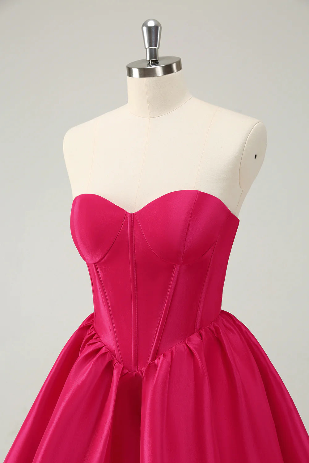 Amzcw Cute A Line Sweetheart Corset Short Fuchsia Homecoming Dress