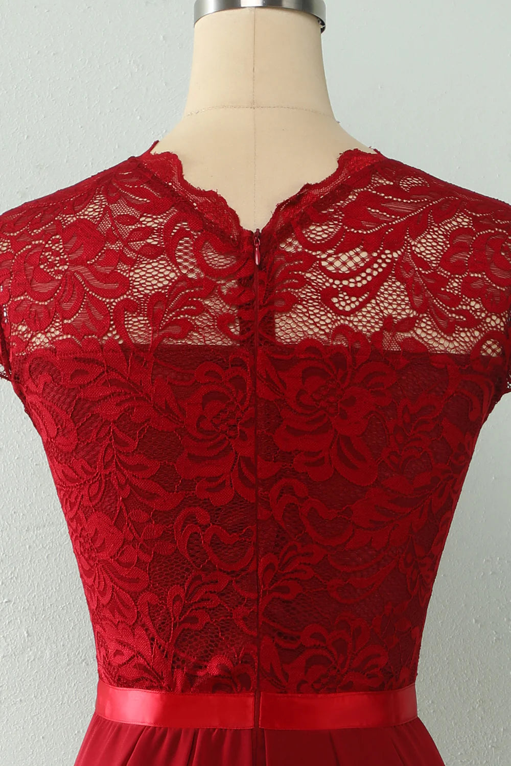 Vestido de fiesta de boda de encaje midi azul marino