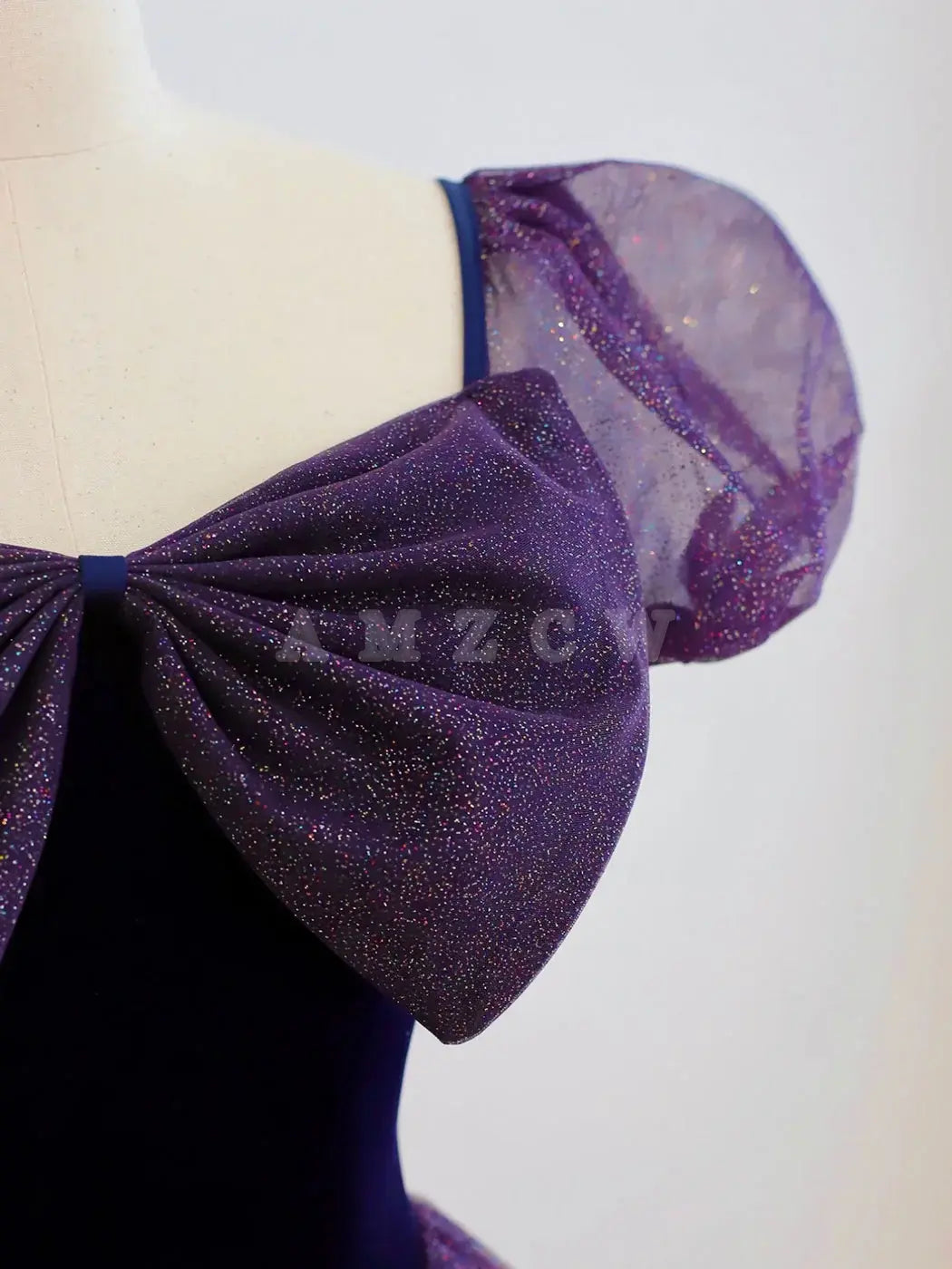 Vestido de fiesta largo de tul morado con corte en A de Amzcw, vestido de noche formal morado, vestido de fiesta en tienda