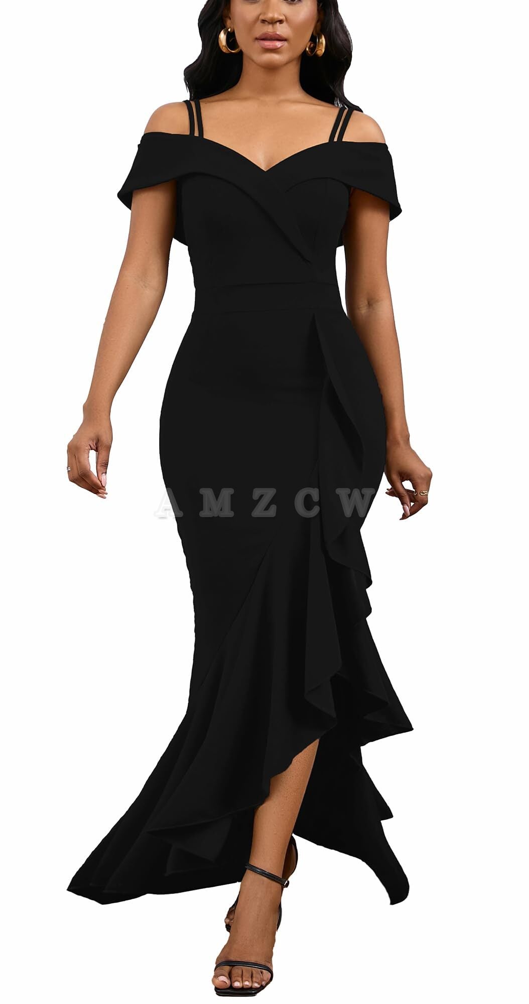 Amzcw Women's Sexy Bodycon Dress Sleeveless Split Wedding Guest Bridesmaid Midi Dresses dresses evening wear