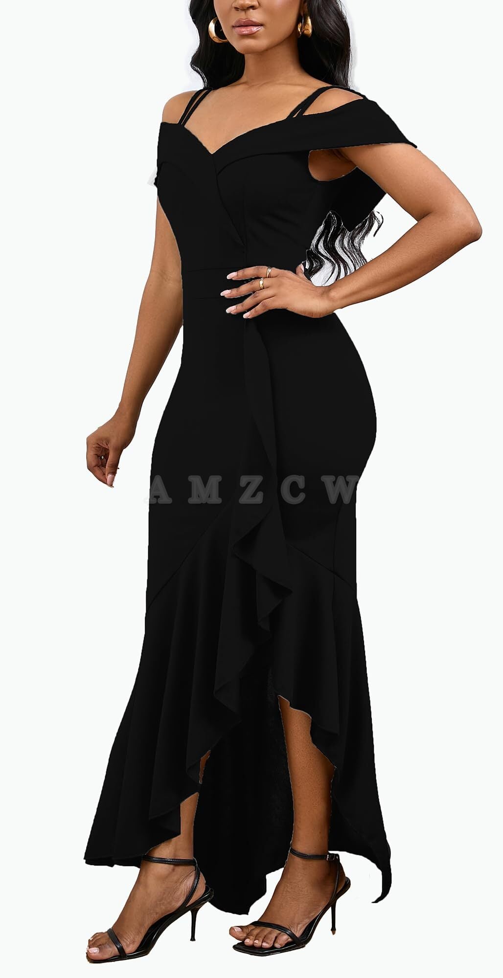 Amzcw Women's Sexy Bodycon Dress Sleeveless Split Wedding Guest Bridesmaid Midi Dresses dresses evening wear