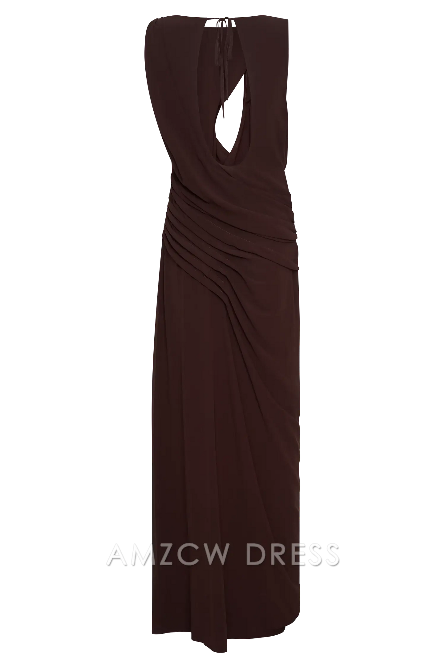 Amzcw Elegant Asymmetric Cutout Maxi Dress with Draped Details and Open Back: A Bold Choice for Fashion - Forward Events