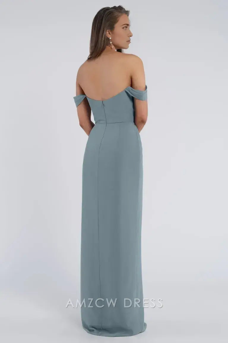 Vestido formal elegante y chic con hombros descubiertos de Amzcw para ocasiones especiales.