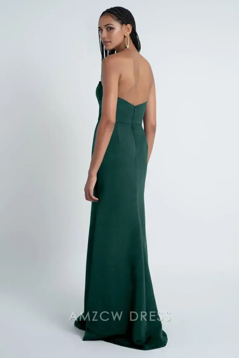 Amzcw Elegant Strapless Textured Gown: Sleek Sophistication formal wear dresses