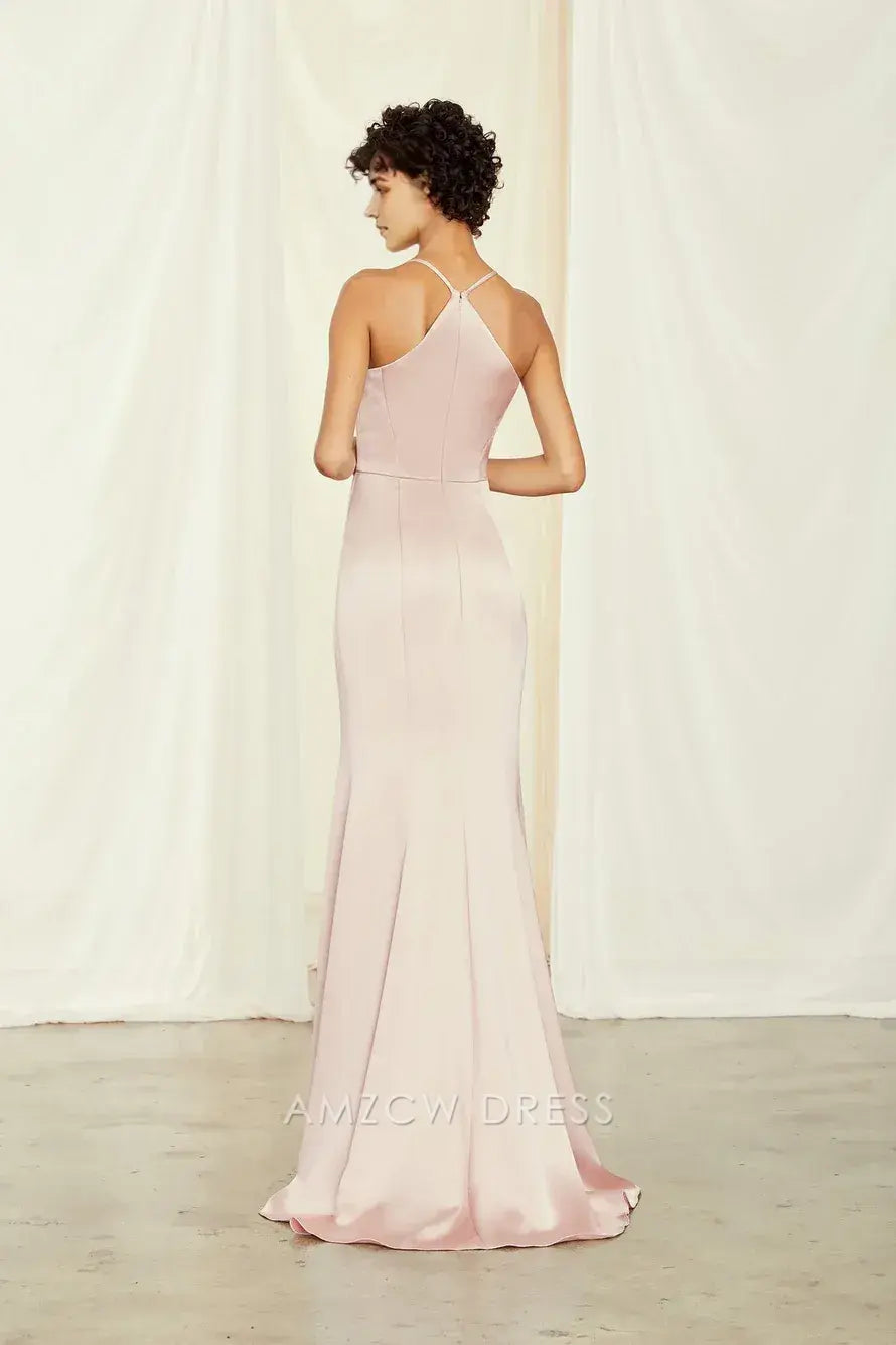 Amzcw Elegant Strappy Satin Mermaid Gown: Understated Sophistication formal wear dresses