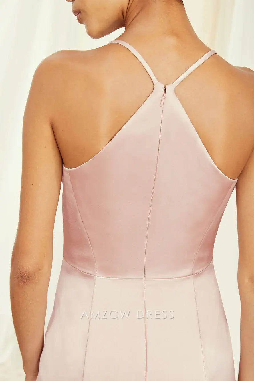 Amzcw Elegant Strappy Satin Mermaid Gown: Understated Sophistication formal wear dresses