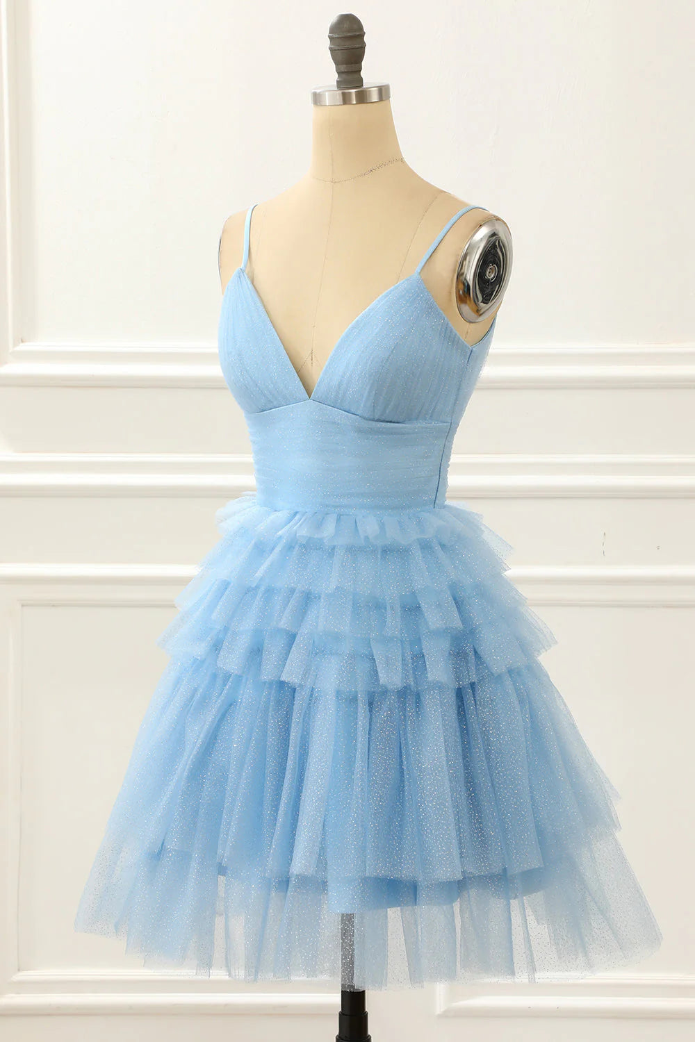 Spaghetti Straps V Neckline Short Homecoming Dresses Perfect Sweet 16 Dress