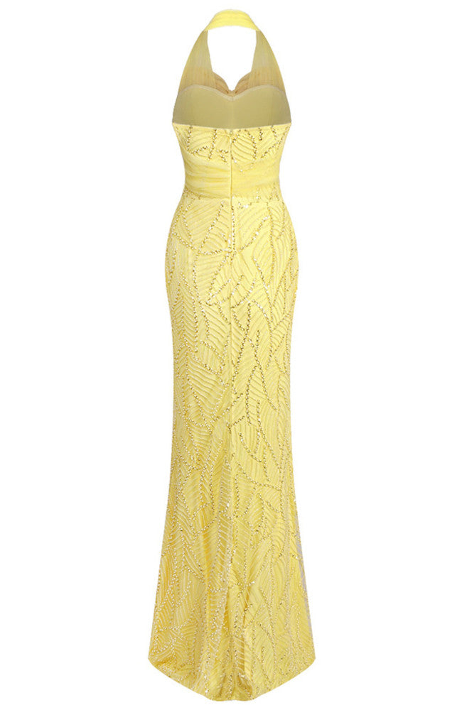 Chic Evening Dresses Satin V-Neck Long Sleeve Beaded Formal Gowns for Women