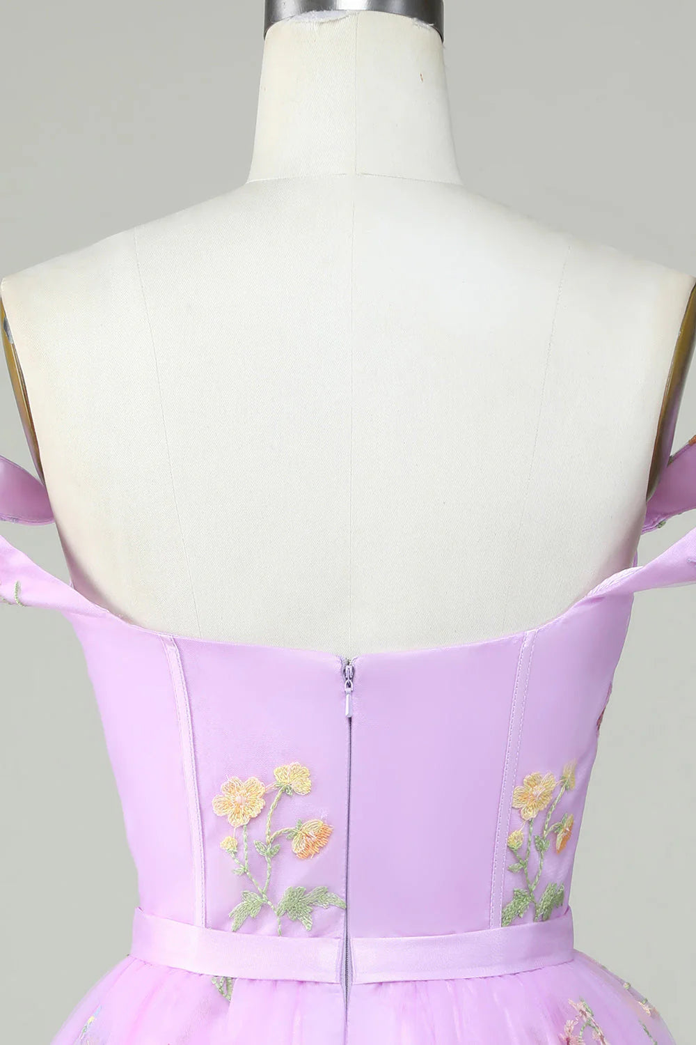 Amzcw Cute A Line Sweetheart Purple Short Homecoming Dress with Embroidery