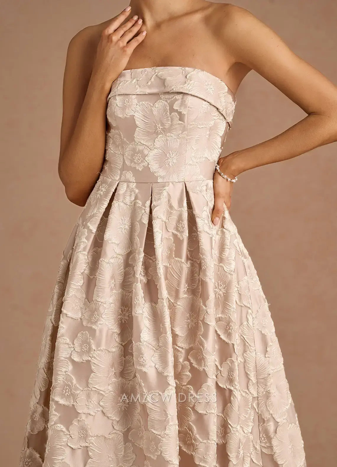 Elegant A-Line Off the Shoulder Sleeveless Back Zip Ankle-Length Floral Lace Prom Dress