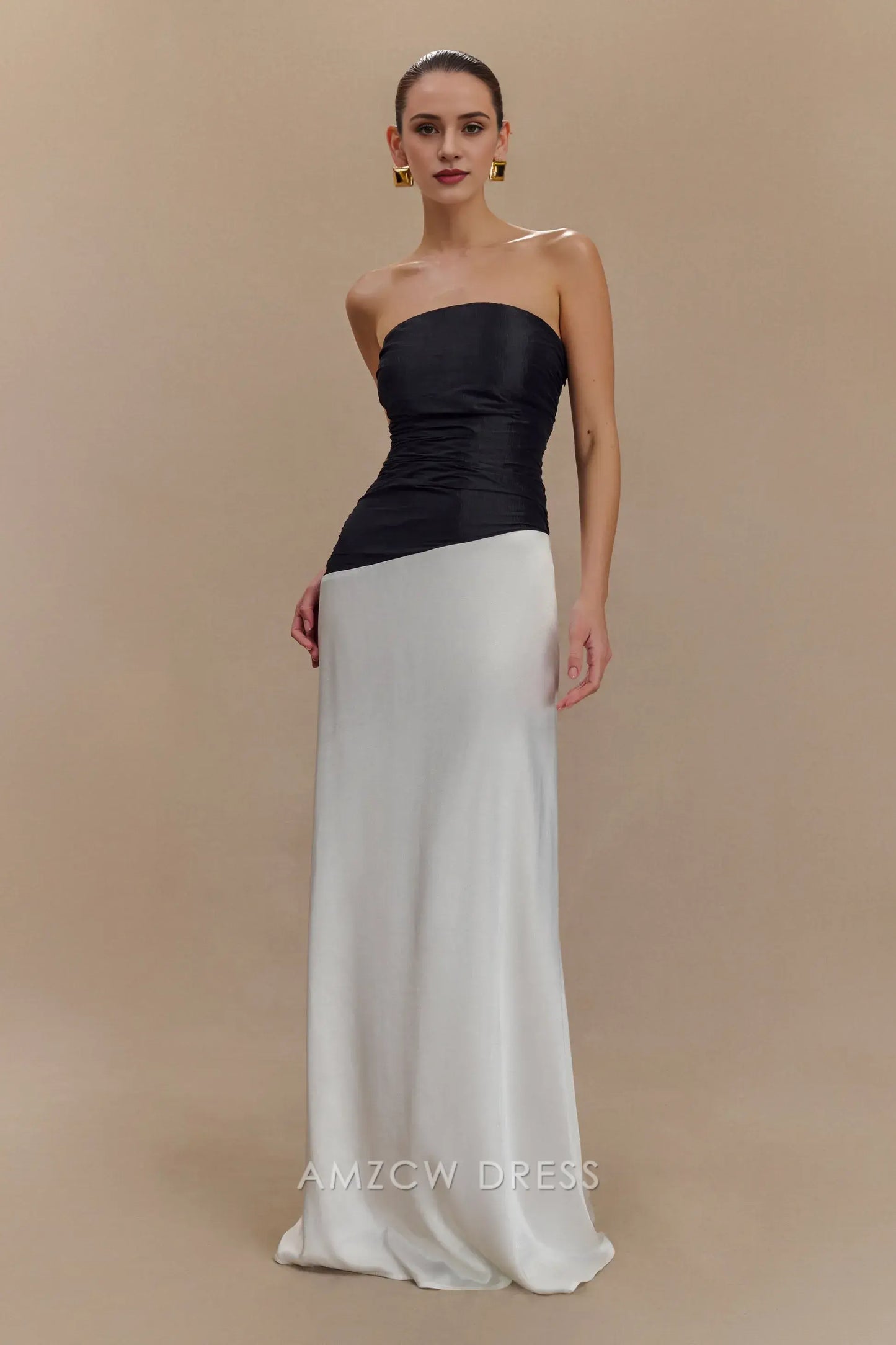 Elegant A-Line Off the Shoulder Sleeveless Lace Up Floor-Length prom dress