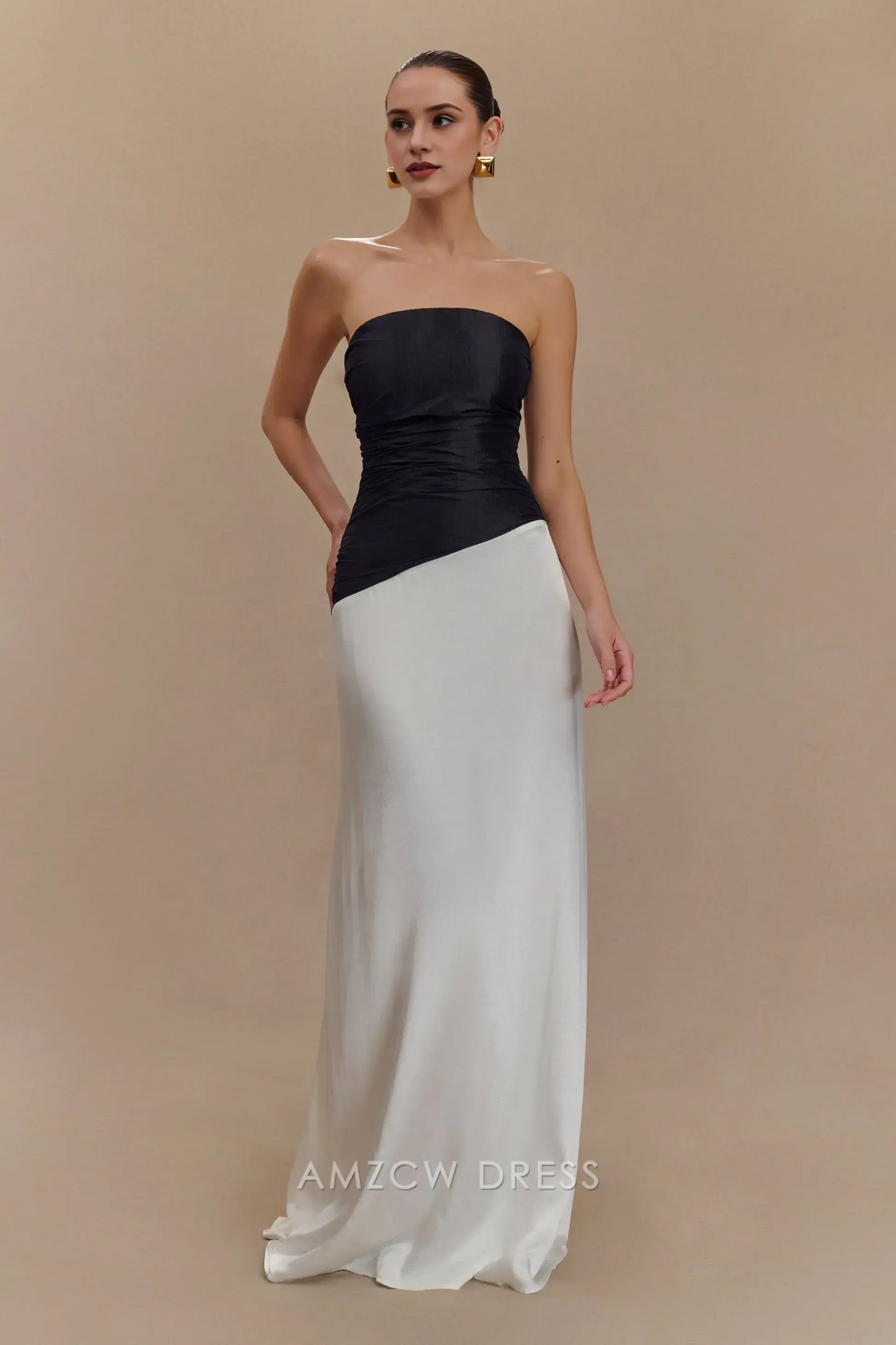 Elegant A-Line Off the Shoulder Sleeveless Lace Up Floor-Length prom dress