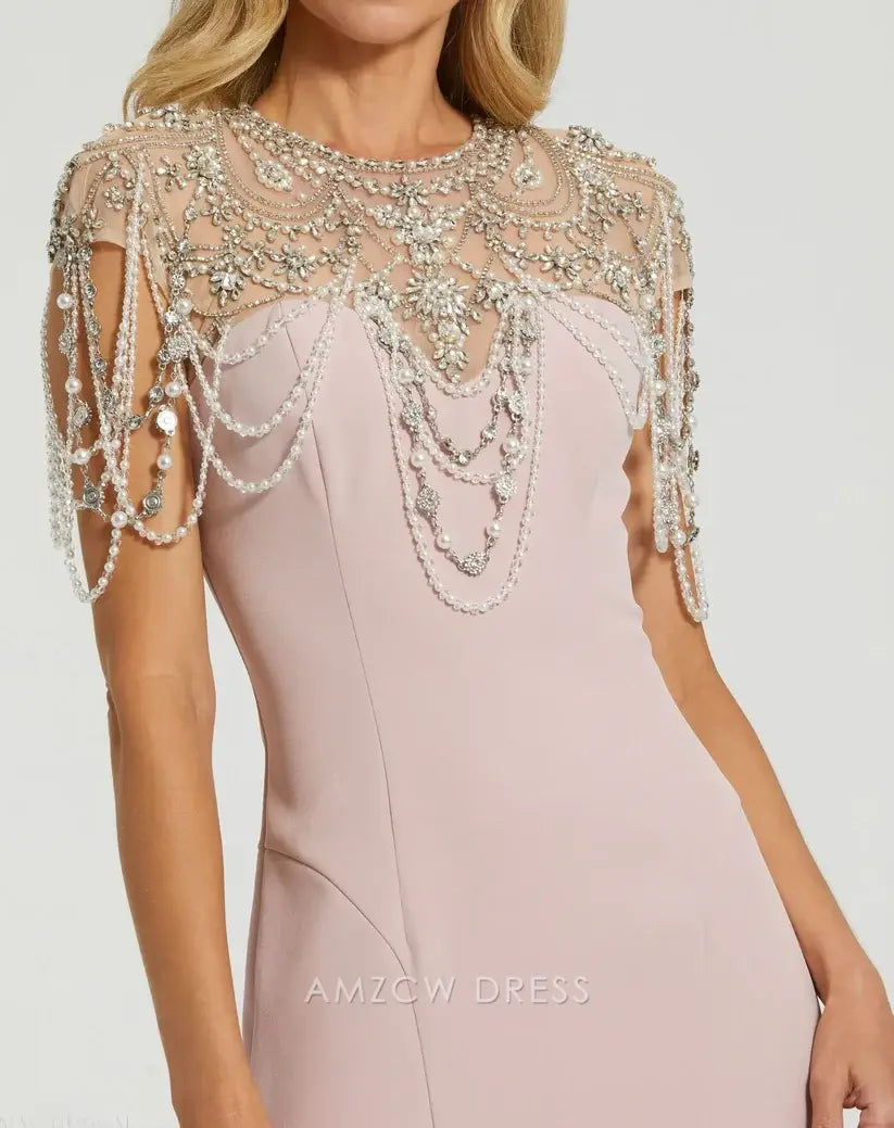 Amzcw Elegantes Vestidos de Fiesta Línea A Satén Verde Azulado con Hombros Descubiertos Mini Vestido Corto Venta Caliente para Mujeres