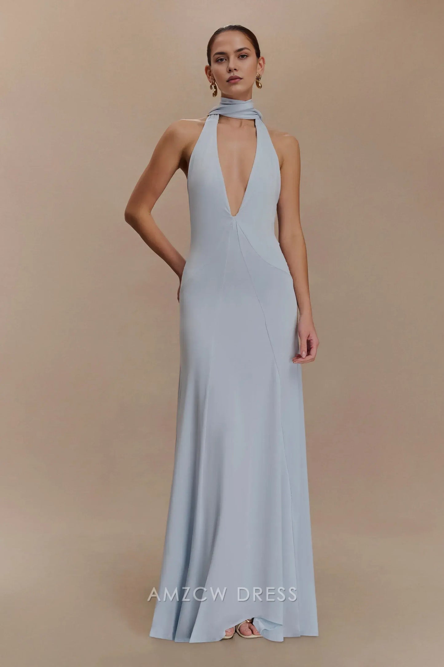 Amzcw Elegantes Vestidos de Fiesta Línea A Satén Verde Azulado con Hombros Descubiertos Mini Vestido Corto Venta Caliente para Mujeres