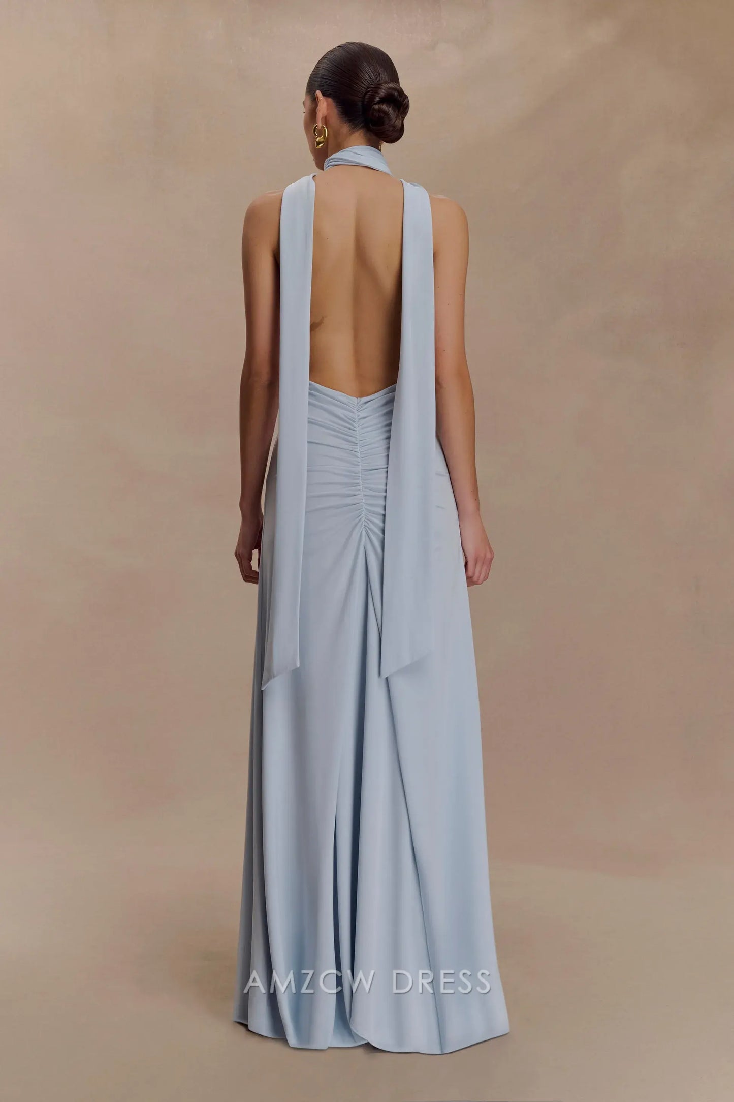 Amzcw Elegantes Vestidos de Fiesta Línea A Satén Verde Azulado con Hombros Descubiertos Mini Vestido Corto Venta Caliente para Mujeres