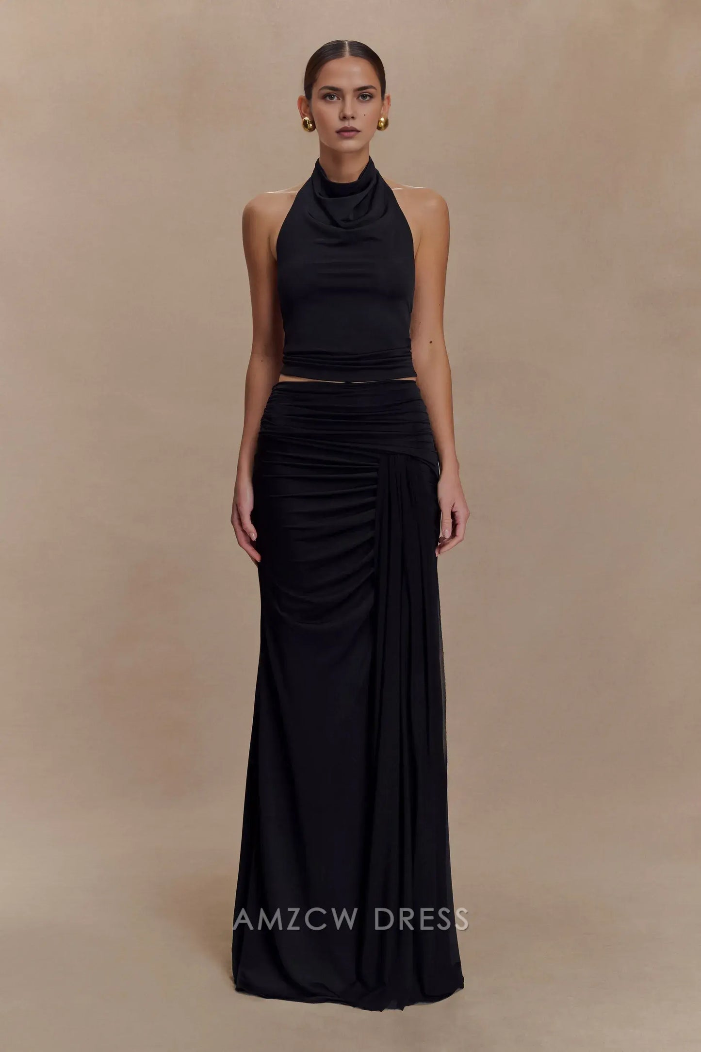Amzcw Elegantes Vestidos de Fiesta Línea A Satén Verde Azulado con Hombros Descubiertos Mini Vestido Corto Venta Caliente para Mujeres