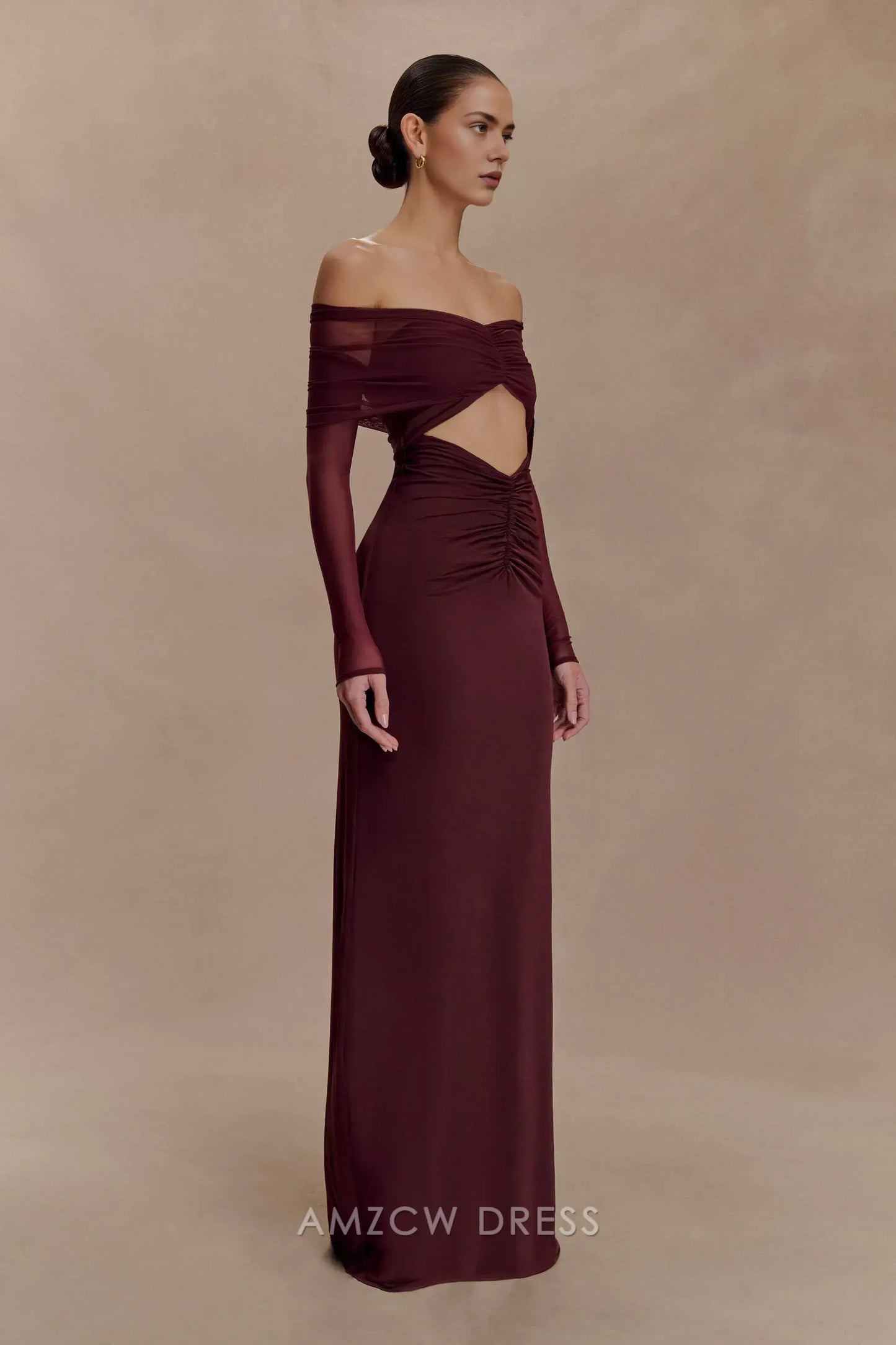 Amzcw Elegantes Vestidos de Fiesta Línea A Satén Verde Azulado con Hombros Descubiertos Mini Vestido Corto Venta Caliente para Mujeres