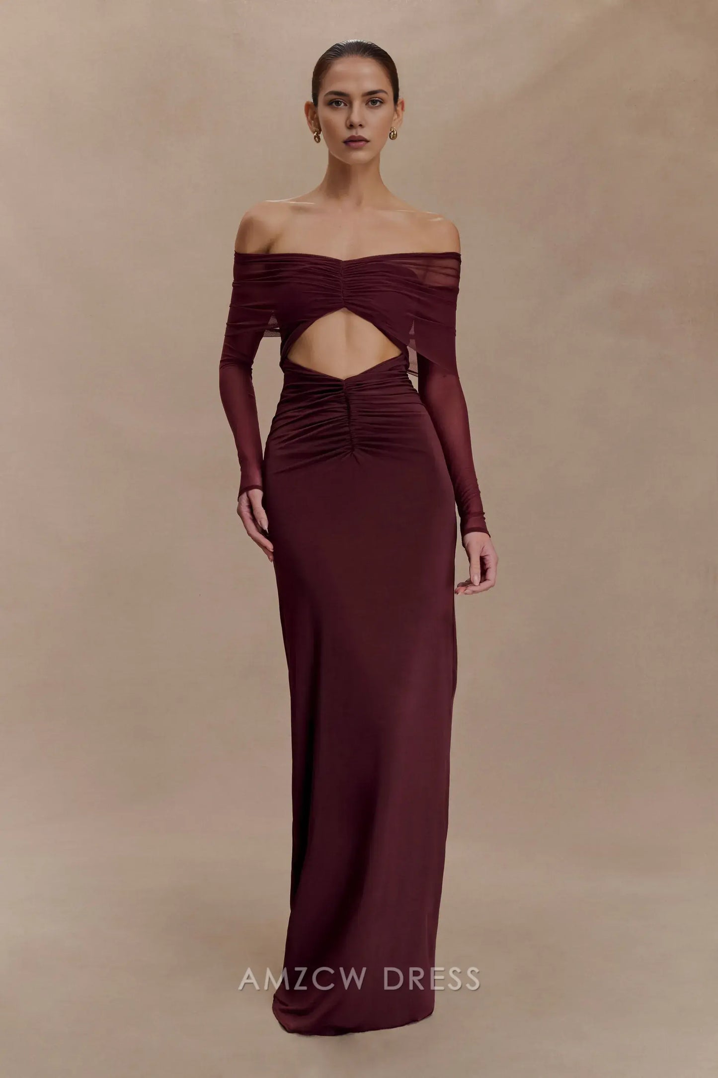 Amzcw Elegantes Vestidos de Fiesta Línea A Satén Verde Azulado con Hombros Descubiertos Mini Vestido Corto Venta Caliente para Mujeres