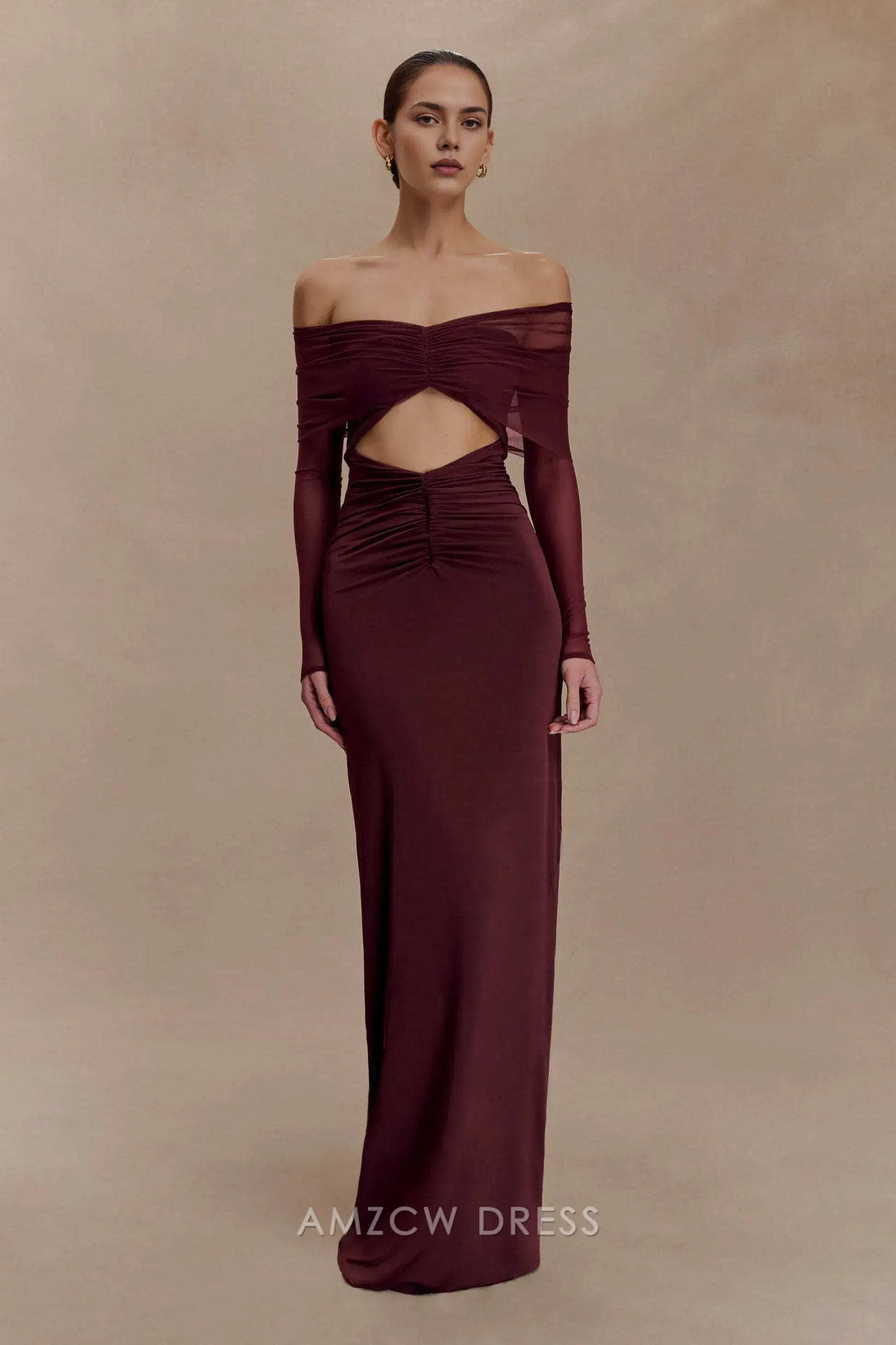 Amzcw Elegantes Vestidos de Fiesta Línea A Satén Verde Azulado con Hombros Descubiertos Mini Vestido Corto Venta Caliente para Mujeres