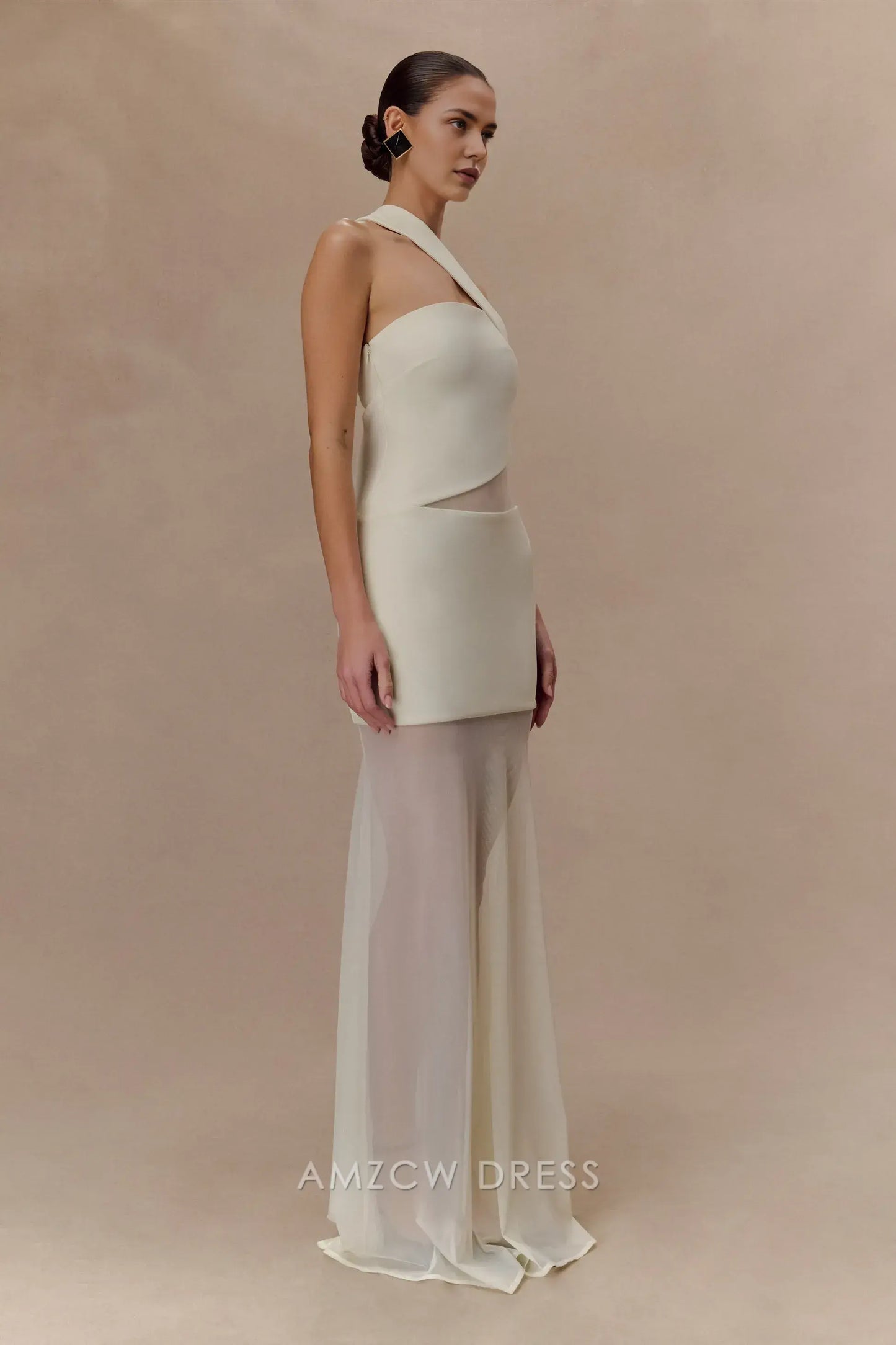 Amzcw Elegantes Vestidos de Fiesta Línea A Satén Verde Azulado con Hombros Descubiertos Mini Vestido Corto Venta Caliente para Mujeres