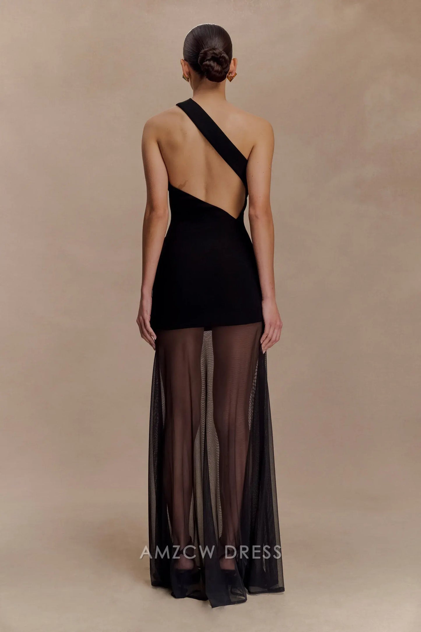 Amzcw Elegantes Vestidos de Fiesta Línea A Satén Verde Azulado con Hombros Descubiertos Mini Vestido Corto Venta Caliente para Mujeres