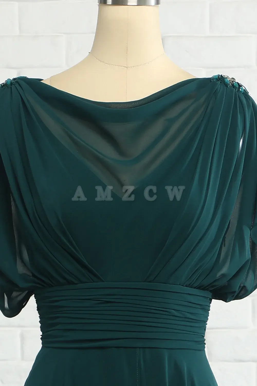 Amzcw Green Chiffon Mother Dress Long Bridesmaid Dress prom dresses shops gowns evening dresses