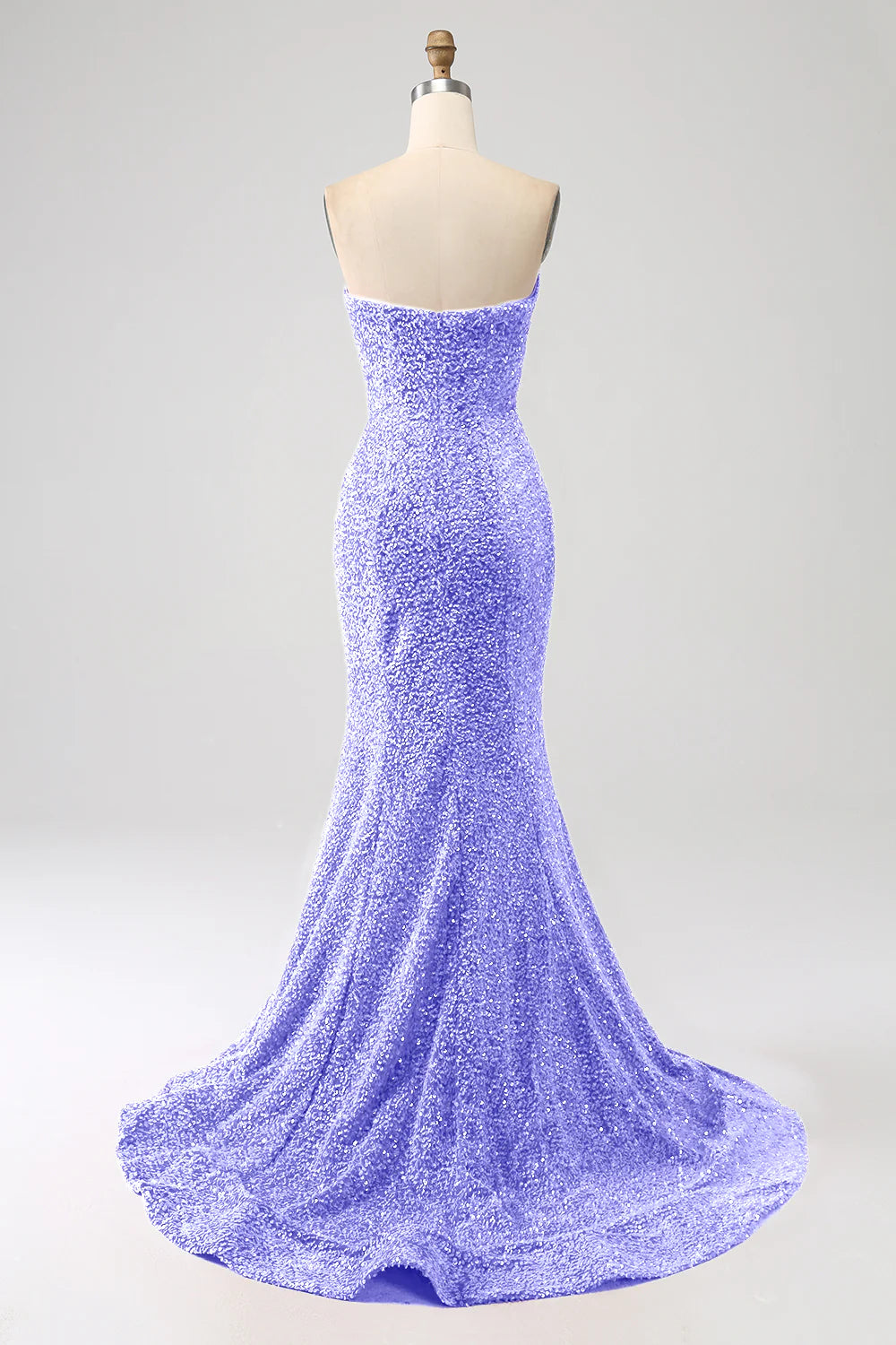 Amzcw Lavender Mermaid Sweetheart Sweep Train Prom Dress With Sequins prom dresses shops