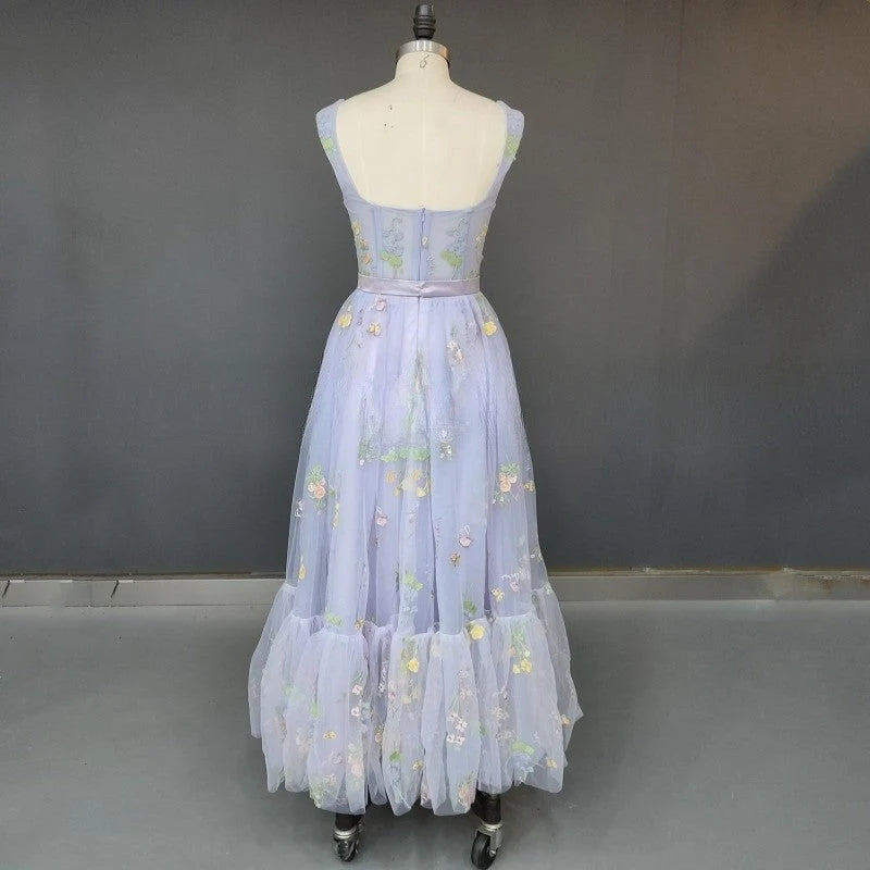 Vestido de fiesta de graduación con tirantes en forma de A para adolescentes con apliques Vestido de cóctel con apliques