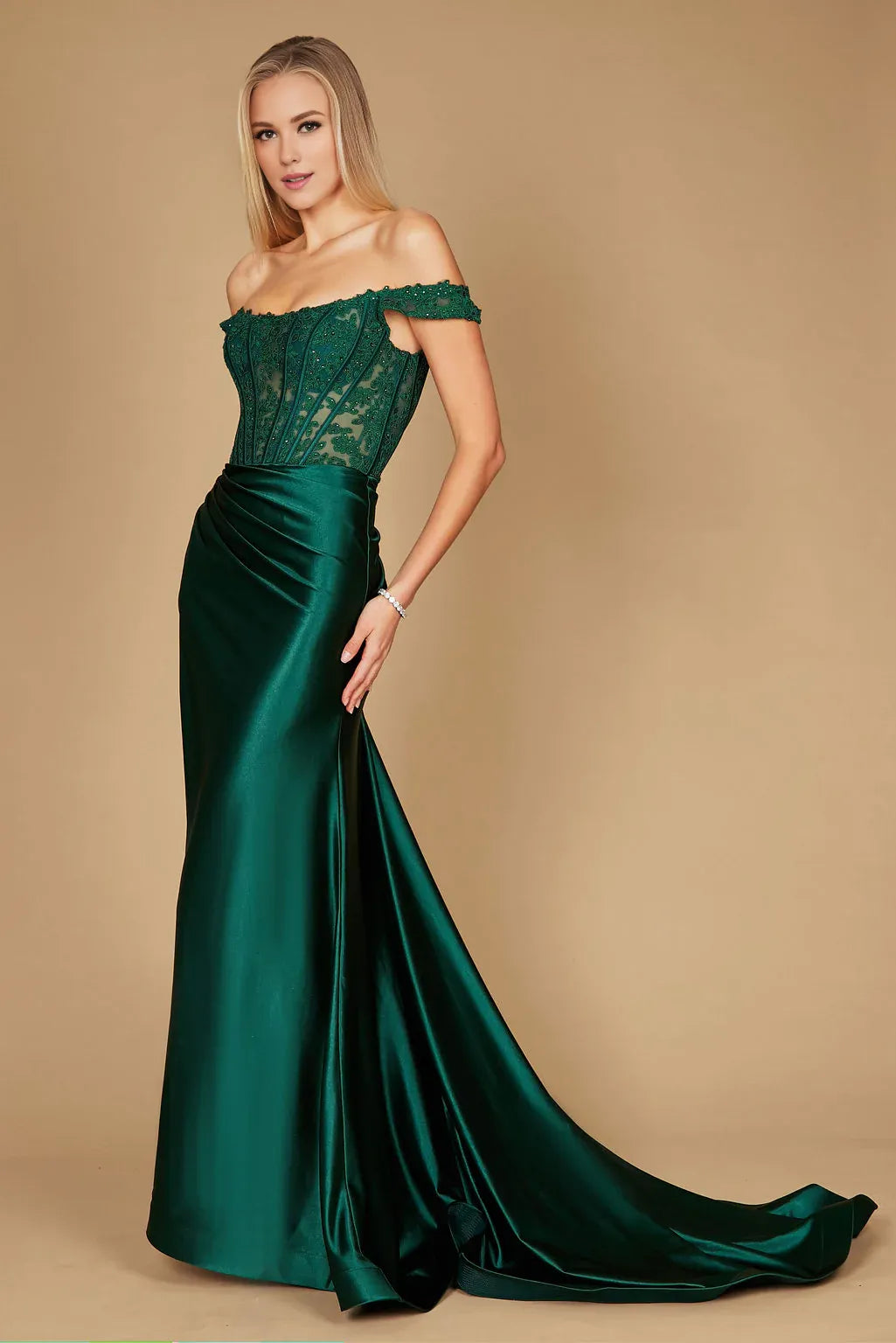 Amzcw Long Corset Mermaid Prom Formal Dress