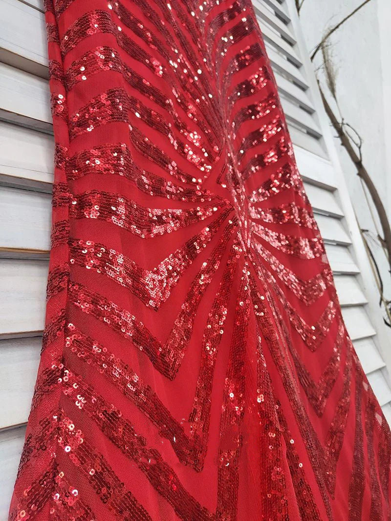 Vestidos de fiesta largos con lentejuelas doradas y escote en V profundo cruzado de sirena