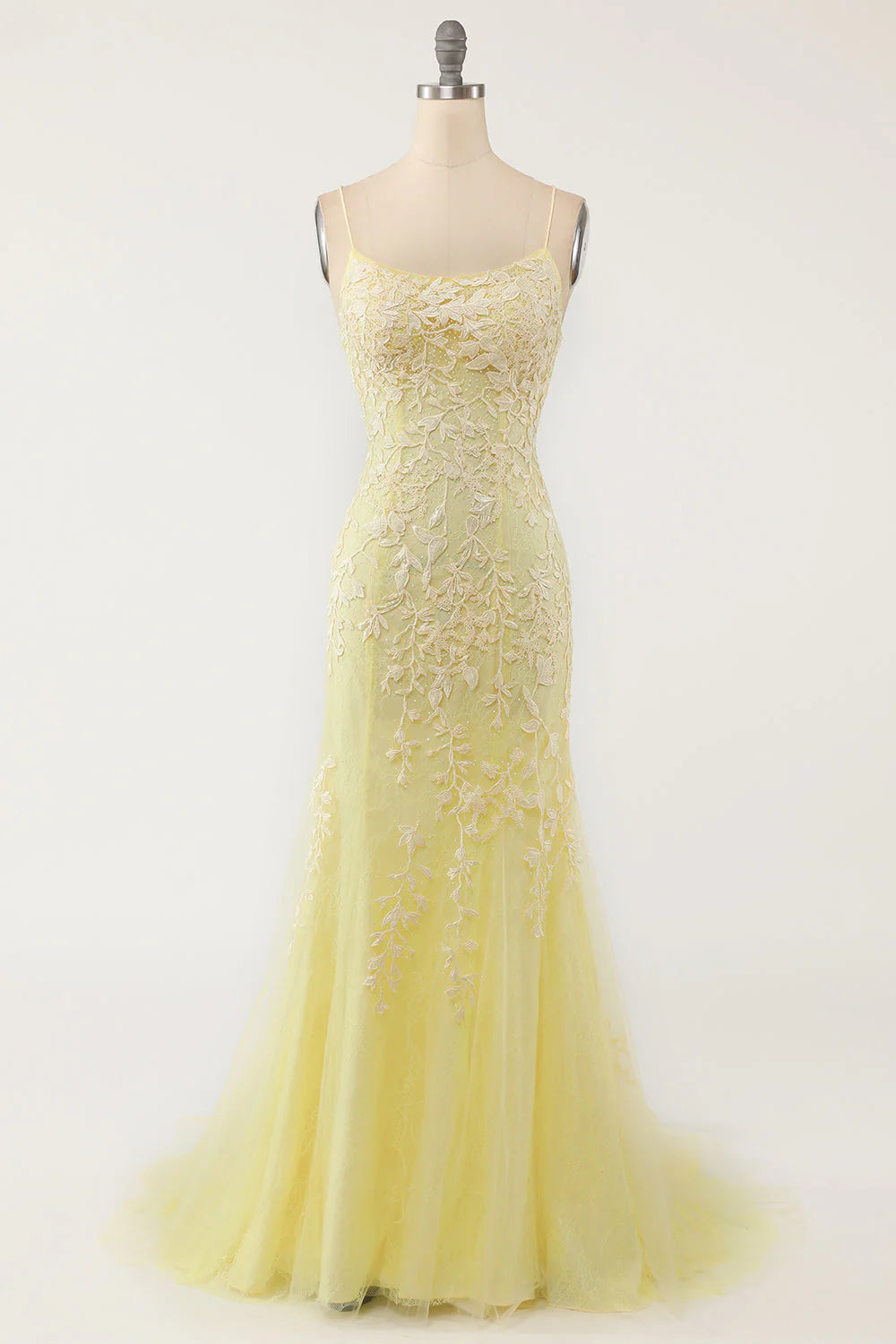Vestidos de fiesta de sirena con tirantes finos rojos y apliques de encaje rojo, vestidos de noche largos y económicos.