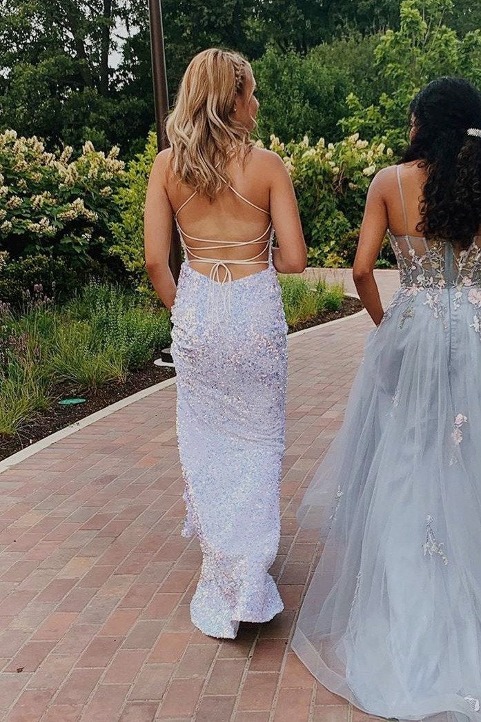 Vestidos de fiesta de sirena con tirantes finos hasta el suelo