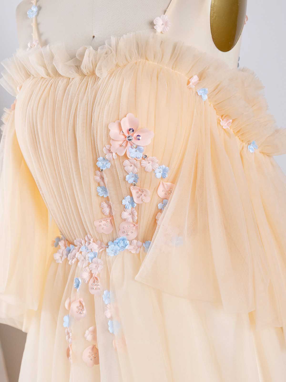 Off The Shoulder A Line Tulle Homecoming Dresses Lace Short/Mini