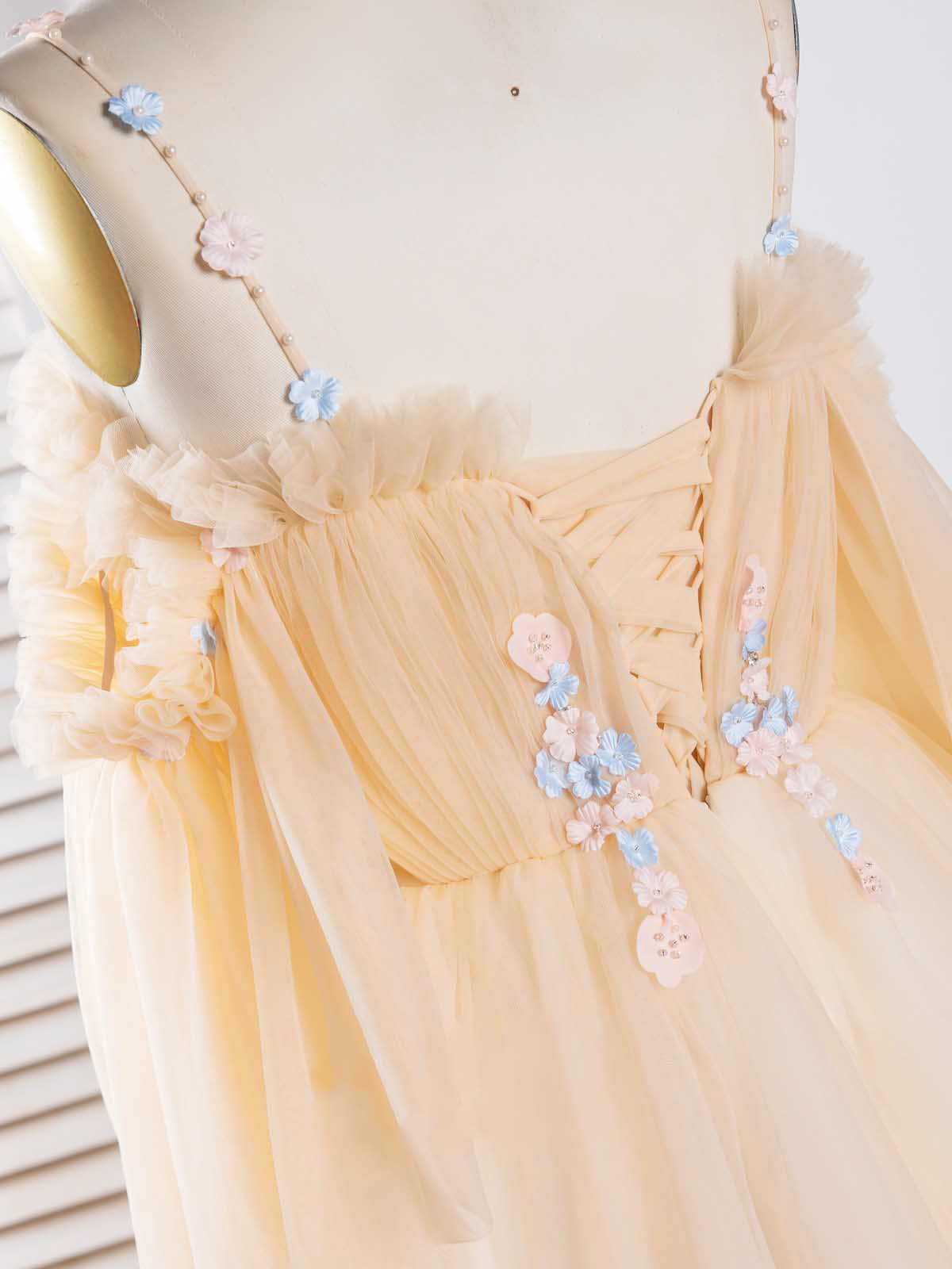 Off The Shoulder A Line Tulle Homecoming Dresses Lace Short/Mini