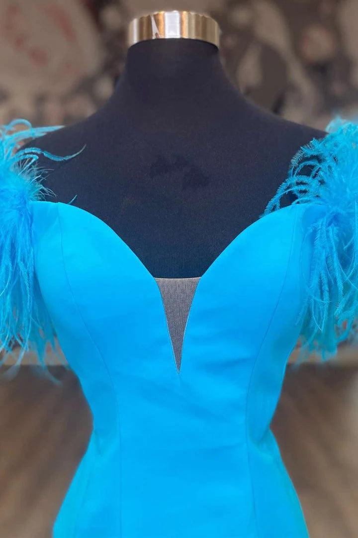 Vestidos de fiesta rosas con hombros descubiertos y escote en V por encima de la rodilla, vestidos de cóctel cortos