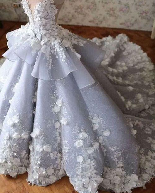 Princess Pretty Light Blue Ball Gown Long Backless Quinceanera Wedding Gowns