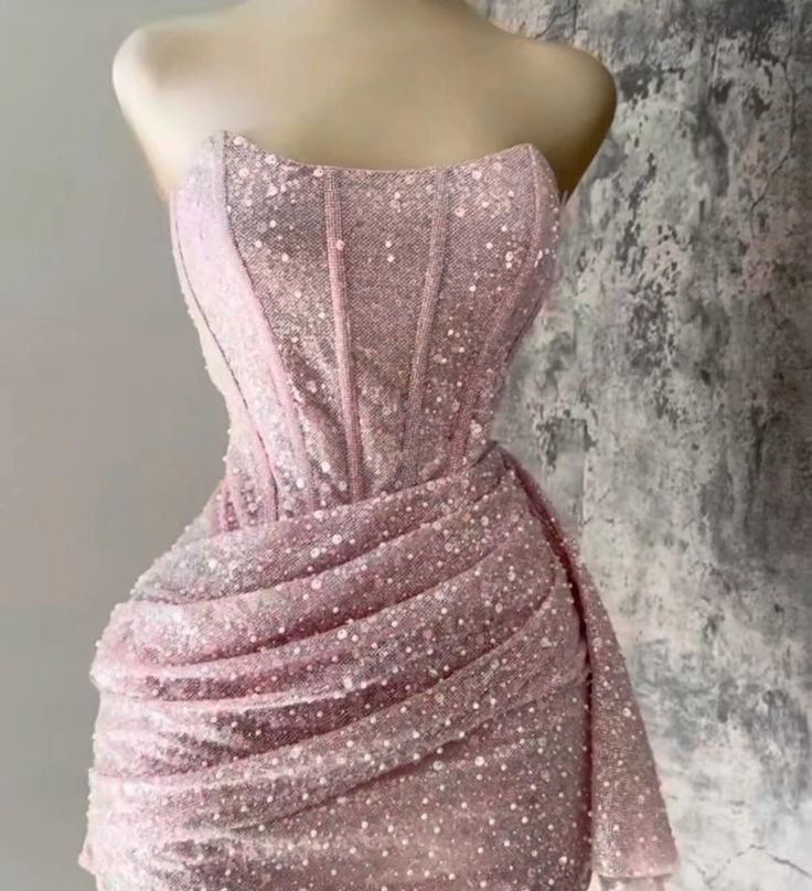 Sequin Strapless Sweetheart Neck Ruched Ruffled Mini Prom Dress