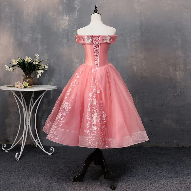 Short Bateau Appliques Beads Off the Shoulder Quinceanera Dresses Homecoming Dress