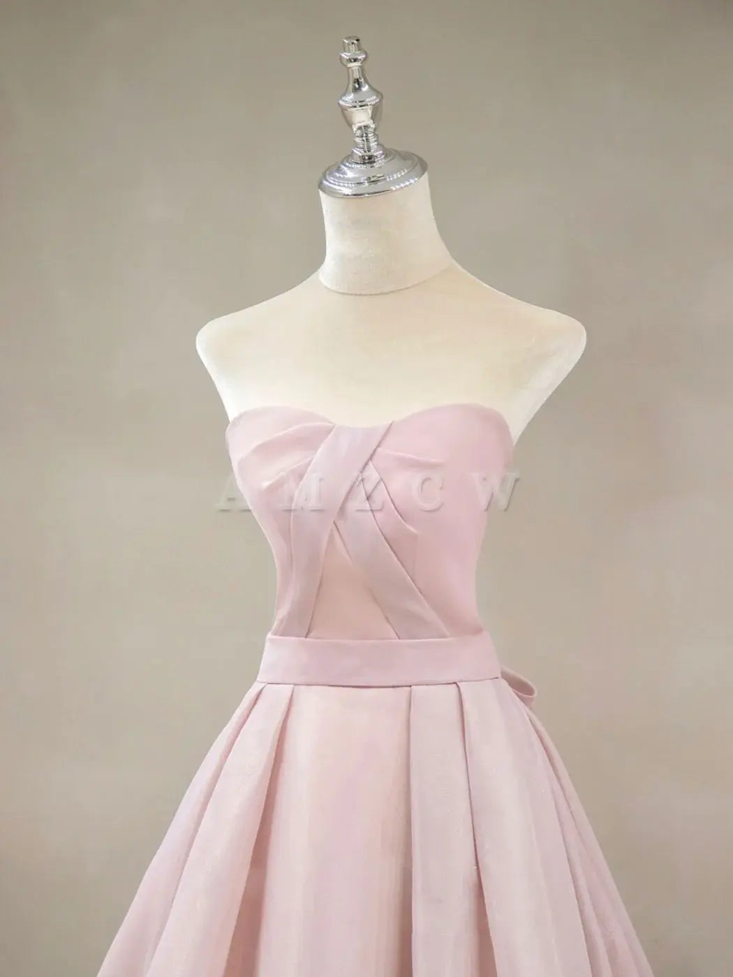 Amzcw Vestido de fiesta largo rosa sencillo Vestido de fiesta formal de boda rosa Vestido de fiesta en tienda