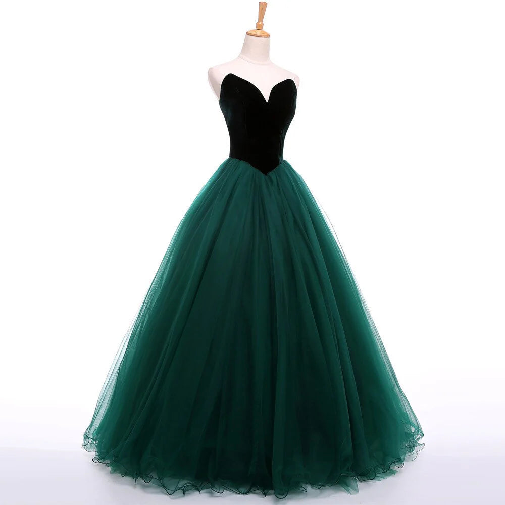 Vestidos de fiesta largos de tul burdeos, sin mangas, con escote en V y corte A hasta el suelo