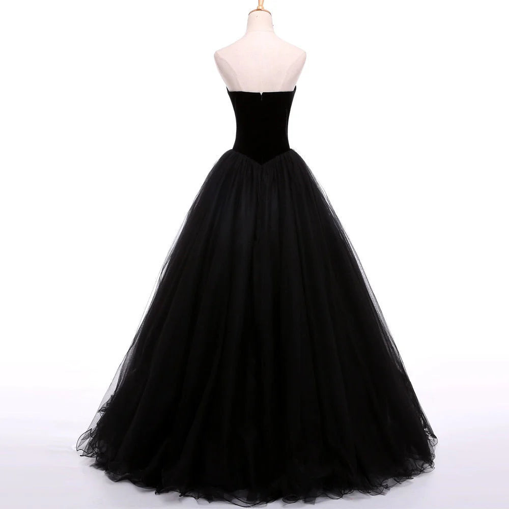 Vestidos de fiesta largos de tul burdeos, sin mangas, con escote en V y corte A hasta el suelo
