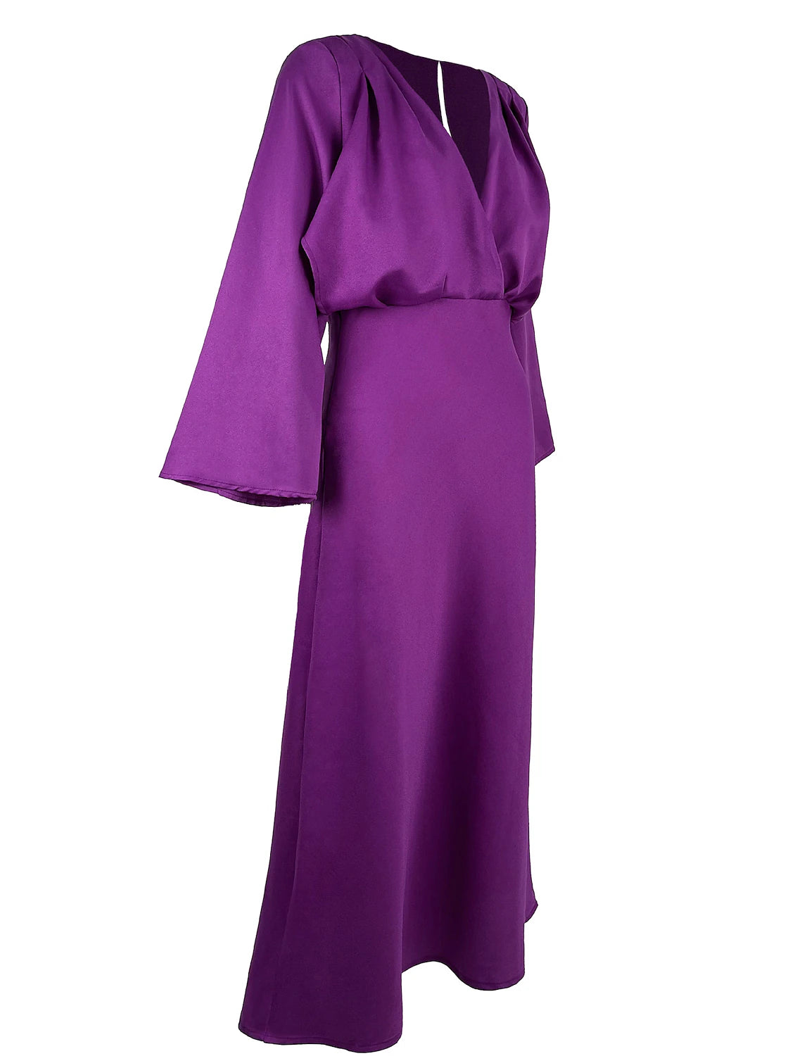 A-Line Wedding Guest Dresses Elegant Dress Holiday Ankle Length Long Sleeve V Neck Fall Wedding Guest Polyester with Fringe