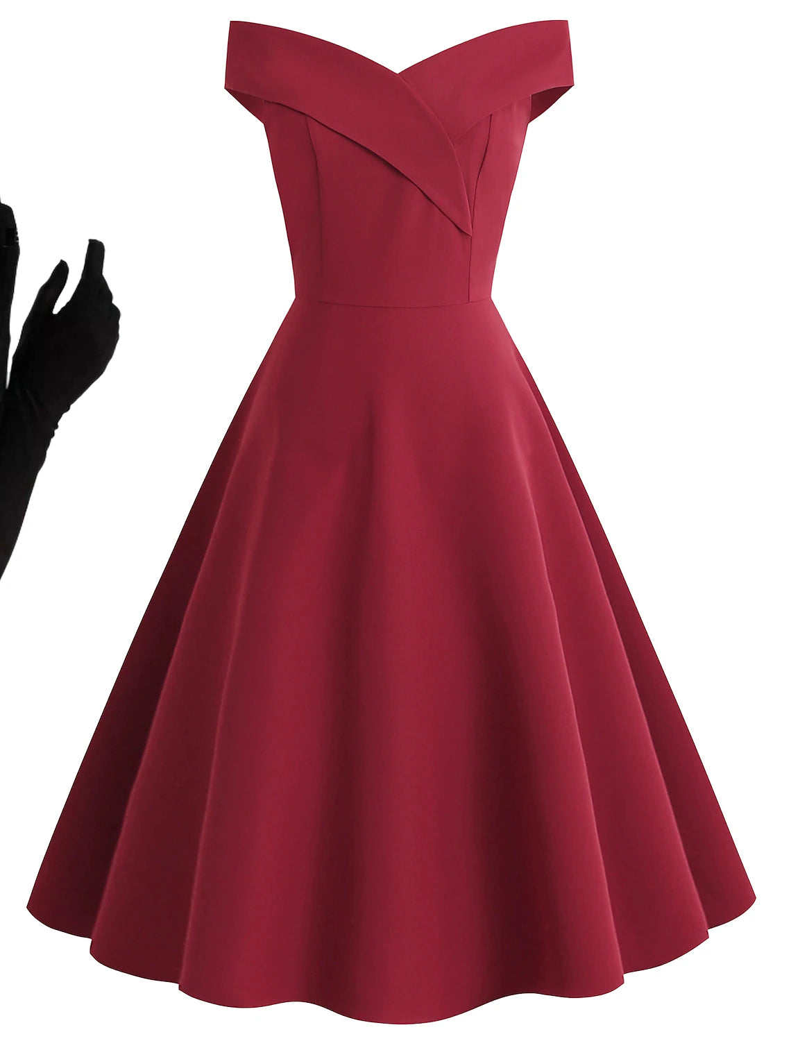 Audrey Hepburn 1950s Cocktail Dress Vintage Dress Dress A-Line Dress Tea Dress Flare Dress Women's Off Shoulder Costume Vintage Cosplay Homecoming Wedding Party Sleeveless Knee Length A-Line Dress